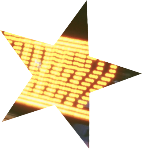 A star-shaped capture of glowing lights.